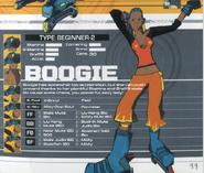 Boogie's profile in the Jet Set Radio Future Perfect Guidebook.