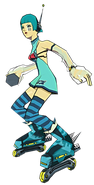 Rhyth/JSRF for her appearance in Jet Set Radio Future.