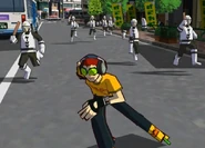 A large group of police officers.