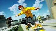 Beat with Gum and Combo on the key art for the upcoming Jet Set Radio game.
