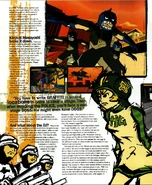Screenshot of Poison Jam from the post-tutorial cutscene featured in the US Official Dreamcast Magazine preview for Jet Grind Radio.