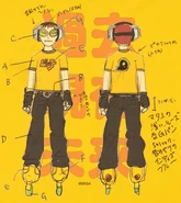 Concept art of Beat that is featured on a shirt produced by Hidden.