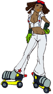 Piranha/JSR for her appearance in Jet Set Radio.