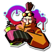 Slate/Soda's sticker in Sonic & All-Stars Racing Transformed.