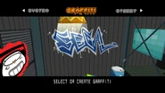 The "Graffiti" option in the garage.