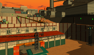 The construction site/factory ruins.