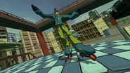 Soda's finishing pose after his dance.