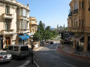 One of the many narrow streets of Monte Carlo.