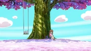 Akari drawing under the tree's swing. (JPT30)
