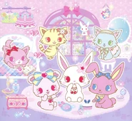 Illustration of Jewelpets having a girls-only pijama party. 2
