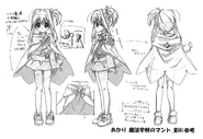 Akari's Magic Academy school uniform concept art.