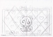 Sketch concept art sheet of Kohaku's introduction for Jewelpet season 1.