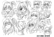 Concepts arts of Akari's reactions.