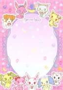 Jewelpets on a paper sheet.