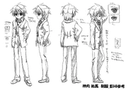 Yuuma Jinnai's main apperance concept art.