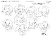 Sara's jewelpet parnter, Sapphie concept art.