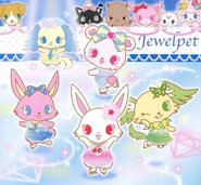 Illustration of Jewelpets ice skating.