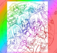 Sketch concept art of Jewelpet Twinkle☆ Standard BD-BOX (2015) front cover case art. (Source)