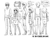 Akari's parents, Akira Sakura and Marie Sakura concept art.