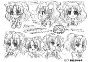 Concepts arts of Miria's face expessions.