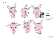 Luna reference sheet for Jewelpet season 1.