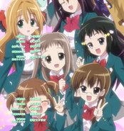 Akari's big sister Monica and her friends from school in the OAV opening (extended).