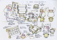 Food delivery concept art for Jewelpet Happiness.