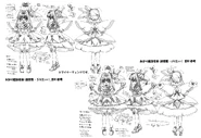 Akari's fifth and sixth transformations outfits concept art.