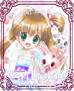 "Happy birthday Akari !" 2014 artwork. (Source)