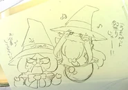 Small doodle of Halite-sensei and Headmaster Moldavite. (Source)