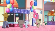 Some very Jewelpets-looking villagers preparing a market in town.