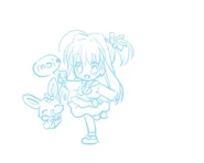 Small doodle of Akari and Ruby. (Source)