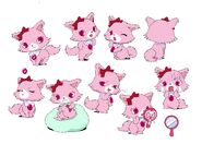 Garnet reference sheet for Jewelpet season 1.