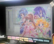 Digital scan of the artwork made for Jewelpet Twinkle☆ DVD Box. (Source)