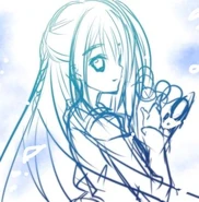 Unfinished drawing of Fealina. (Source)