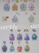 Jewelcharms reference sheet for Jewelpet season 1.