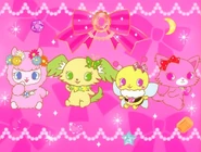 Illustration of Angela, Peridot, Charotte and Garnet.
