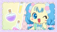 Sapphie has used the "girly comic style" potion on her.