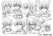 Concepts arts of Leon's face expessions.