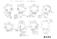 Alma's jewelpet parnter, Diana concept art.