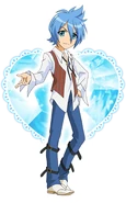 Blue anime visual.