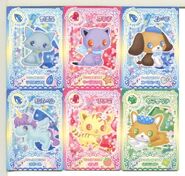 Many Jewelpets collector cards.