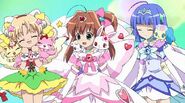 Akari & friends in their final costumes transformations.