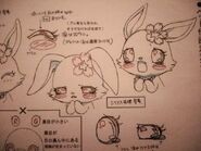 Picture of Ruby expressions concept art for Jewelpet Magical Change. 2