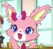 Unnamed pink rabbit.