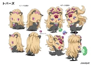 Topaz reference sheet for Jewelpet season 1.