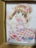 Merchandise of an illustration of Akari printed on a canva. (Source)