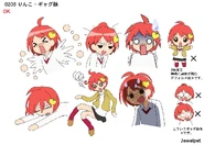 Rinko expressions reference sheet for Jewelpet season 1.