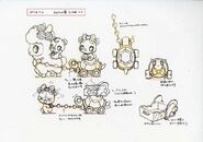 Turtle rolling toy transport concept art for Jewelpet Happiness.