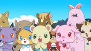 A cream hamster/small bear with Jewelpet-like eyes.